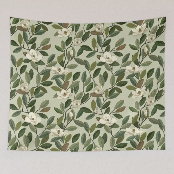 Item preview, Wall of Southern Magnolias Grandiflora designed and sold by LisetteBaron.