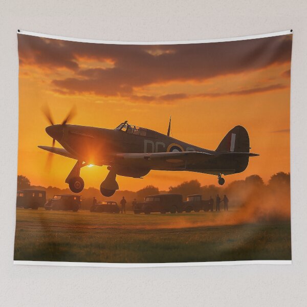 Item preview, Hurricane Departure at Dusk BBMF designed and sold by Skyframe Aviation.