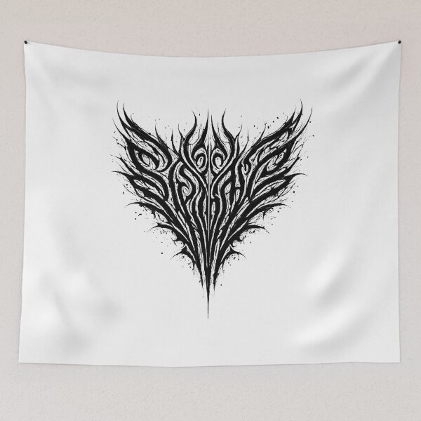 Item preview, Burning Silence – Ornate Tribal Black Metal Heart Logo designed and sold by Elfonso.