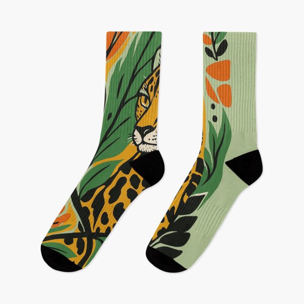 Item preview, Bold Leopard Jungle Art – Retro Safari Wildcat designed and sold by Broken Minimalister.