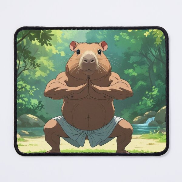 Item preview, Cassius the Capybara performing yoga designed and sold by FANIMEJUNKIE.