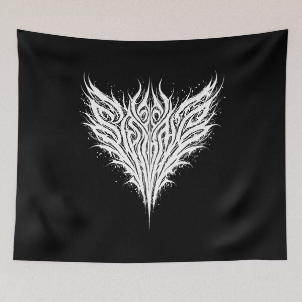 Item preview, Ashen Bloom – White Fire Heart Logo in Black Metal Style designed and sold by Elfonso.
