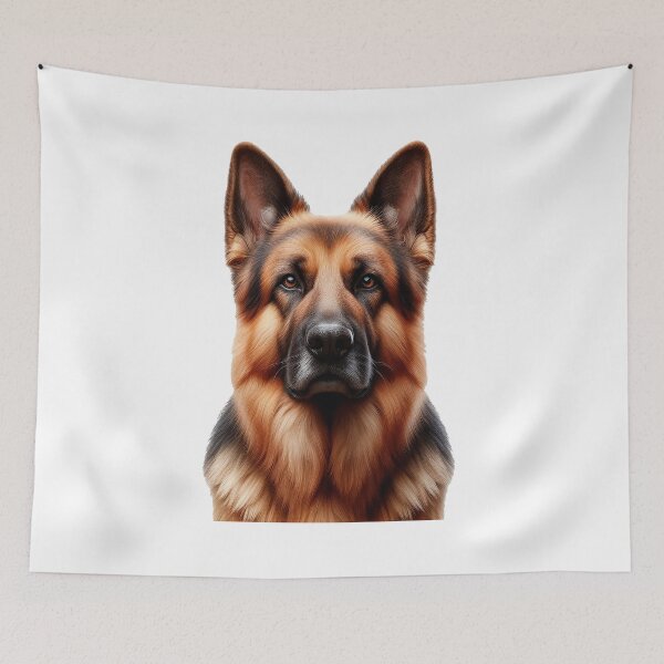 Item preview, He Watches Still – German Shepherd Art designed and sold by PawAndSoul.
