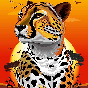 Artwork thumbnail, Cheetah African Feline Wild Animal by BluedarkArt
