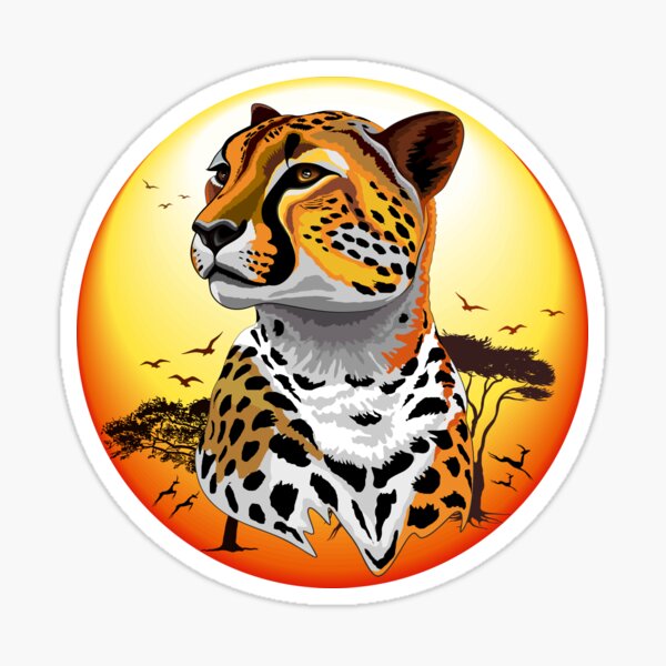 Item preview, Cheetah African Feline Wild Animal designed and sold by BluedarkArt.