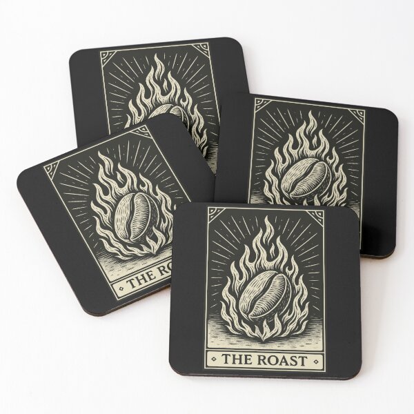Item preview, Vintage Coffee Bean Roast Tarot Card Illustration designed and sold by BRU Design.