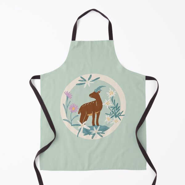 Item preview, Climb High – Alpine Ibex Inspirational Wildlife Art with Mountain Flowers designed and sold by MaddaMom.