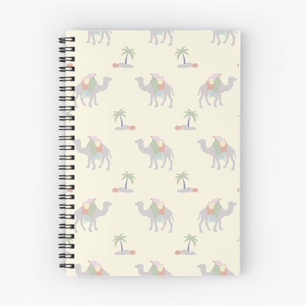 Item preview, Moroccan and Tunisian desert motif – dromedary and oasis on beige background designed and sold by AtlMaddynette.
