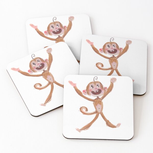 Item preview, Happy Monkey Sketch Primate Cute Animal Illustration designed and sold by EepyMonke.