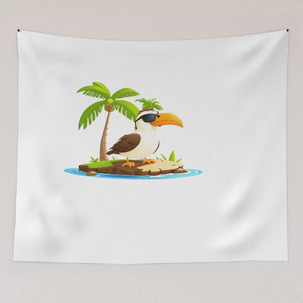 Item preview, Cool bird on a tiny island designed and sold by N2ODesign.