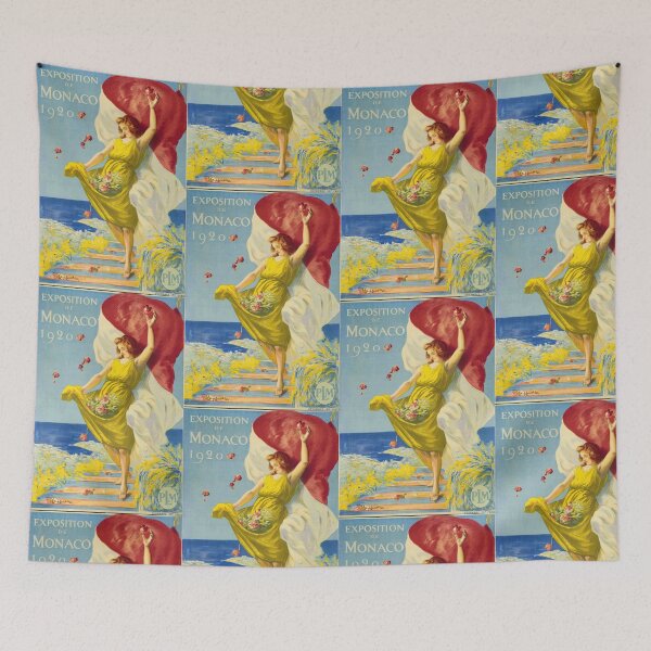 Item preview, Exposition De Monaco 1920 Vintage Poster | French Riviera Art Deco Advertising by Leonetto Cappiello designed and sold by artofuniverse.