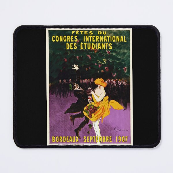 Item preview, Celebrations of International Student Congress Bordeaux 1907  | Leonetto Cappiello Vintage Art Print  | French Event Poster designed and sold by artofuniverse.