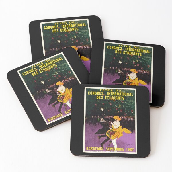 Item preview, Celebrations of International Student Congress Bordeaux 1907  | Leonetto Cappiello Vintage Art Print  | French Event Poster designed and sold by artofuniverse.