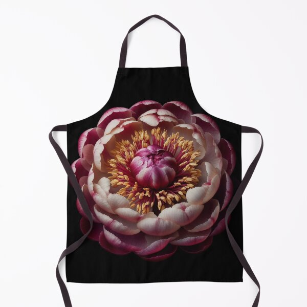 Item preview, Exotic Buckeye Peony Flower on Black designed and sold by SolaoLab.