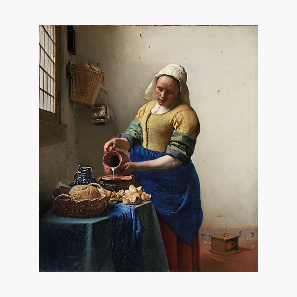 The Milkmaid - Johannes Vermeer Photographic Print