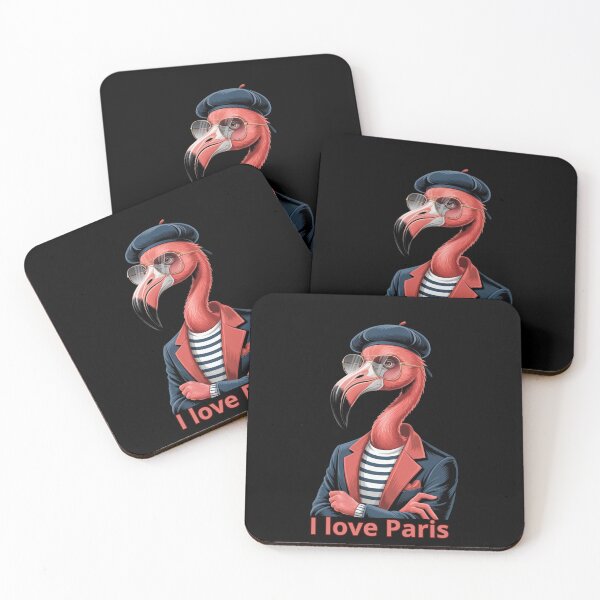 Item preview, I love Paris,  Paris Chic, Flamingo in Sunglasses, Flamingo with Sunglasses,  Summer Vibes, Flamingo Art, Summer Flamingo, Chic Flamingo, Chic French designed and sold by KolorellaS.