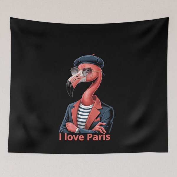 Item preview, I love Paris,  Paris Chic, Flamingo in Sunglasses, Flamingo with Sunglasses,  Summer Vibes, Flamingo Art, Summer Flamingo, Chic Flamingo, Chic French designed and sold by KolorellaS.