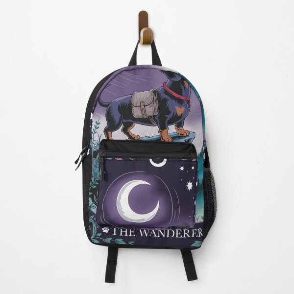 Item preview, Dachshund Tarot Card: The Wanderer designed and sold by MJ ART.