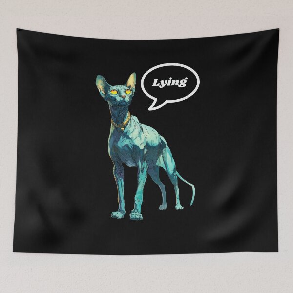 Item preview, The Fibbing Feline Black Background designed and sold by Alley Cat Entertainment.