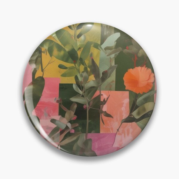 Item preview, Olive green and pink abstract collage designed and sold by GasconyPassion.