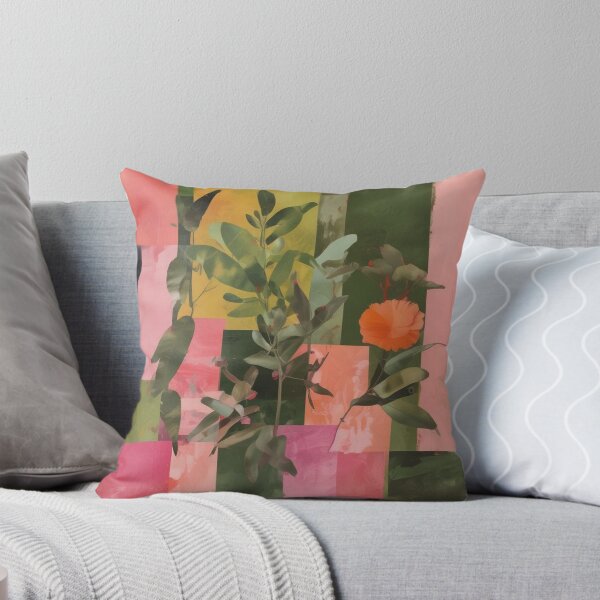 Item preview, Olive green and pink abstract collage designed and sold by GasconyPassion.