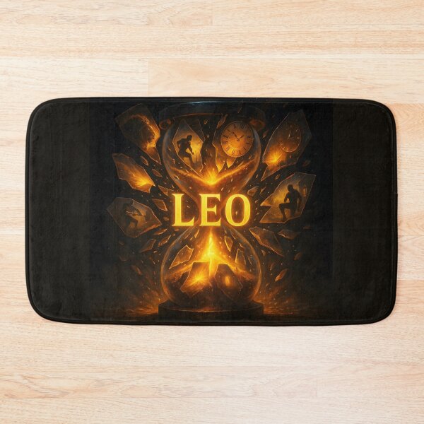 Item preview, LEO Firelight Shadow – Glowing Silhouette Zodiac Name Art designed and sold by VoidBloom Studio.
