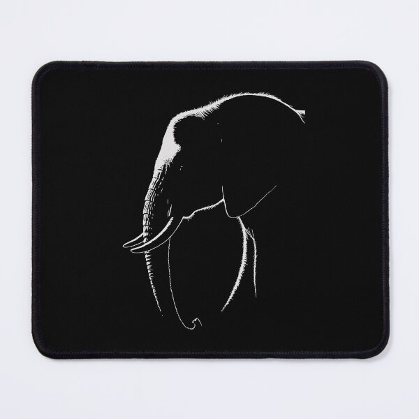Item preview, Elephant silhouette – elegance in black and white designed and sold by nkhookysun.