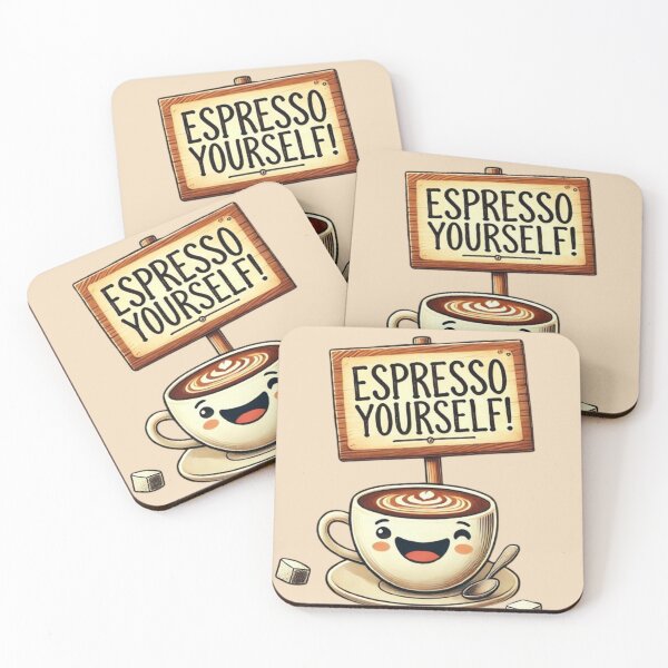 Item preview, Espresso Yourself - Coffee Pun Art designed and sold by Pyroluxe.