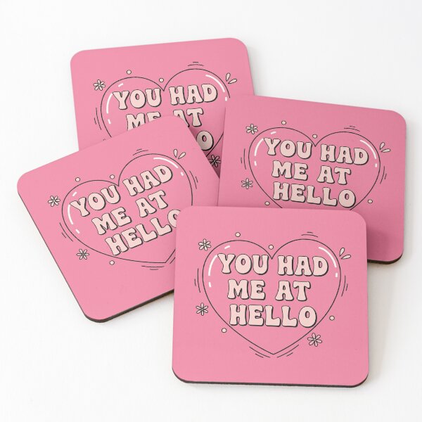 Item preview, You Had Me At Hello Pink Heart designed and sold by Owcomm.
