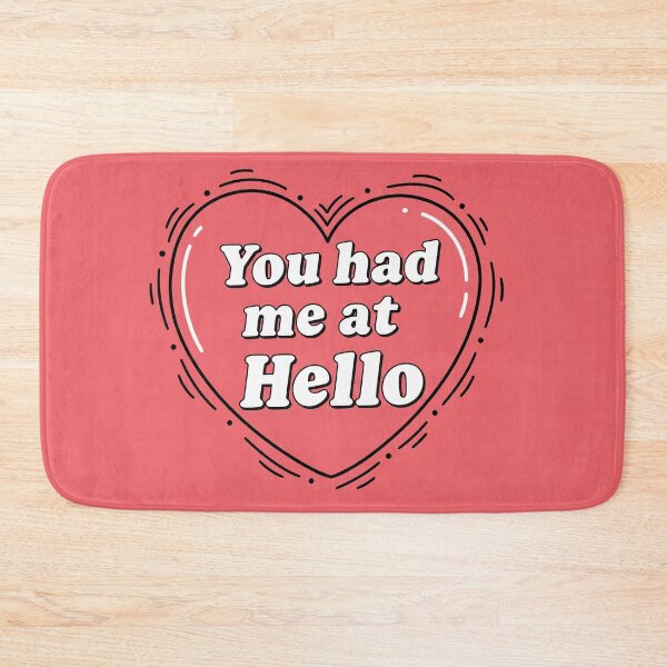 Item preview, You Had Me At Hello Heart Illustration designed and sold by Owcomm.