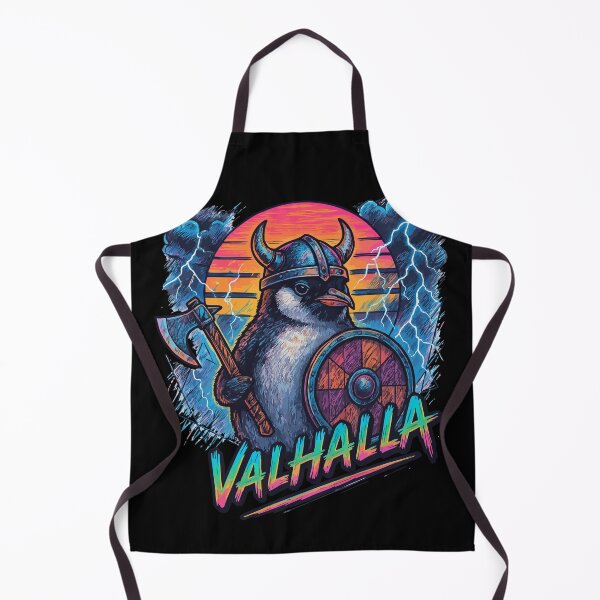 Artikelvorschau, Pinguin Wikinger Walhalla Nordisch Retro entworfen und verkauft von TomFrontierArt.