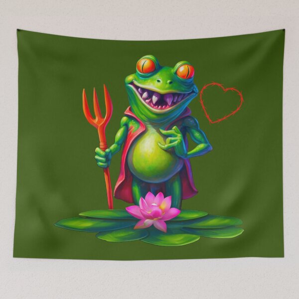 Item preview, Bold style devil frog falling in love tee  designed and sold by JumWow.