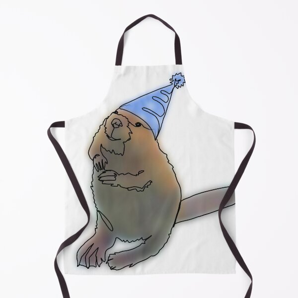 Item preview, Benny the Beaver with blue Party Hat – animalzinhats designed and sold by Ashley’sAnimalz.