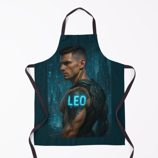 Item preview, LEO Cybernetic Tattoo – Futuristic Warrior Name Ink Design designed and sold by VoidBloom Studio.