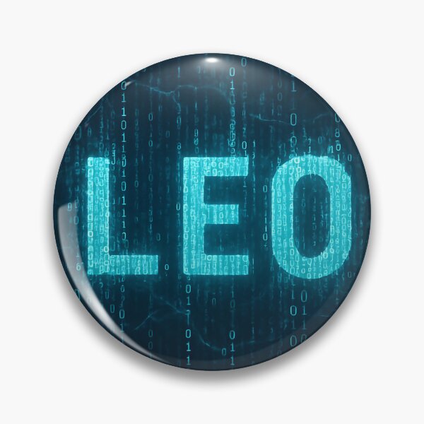 Item preview, LEO Viral AI Code – Binary Digital Matrix Name Art designed and sold by VoidBloom Studio.