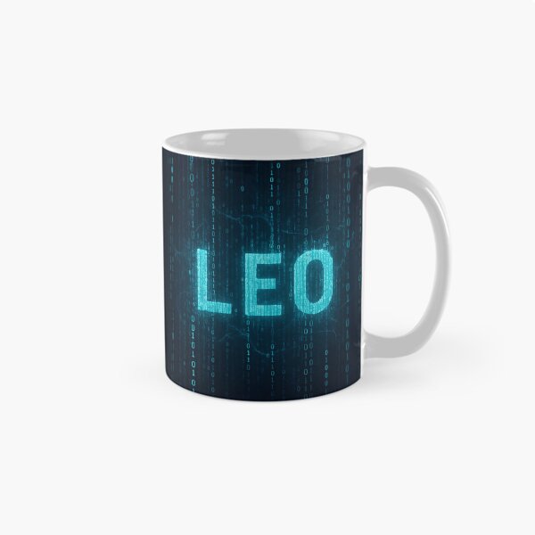 Item preview, LEO Viral AI Code – Binary Digital Matrix Name Art designed and sold by VoidBloom Studio.