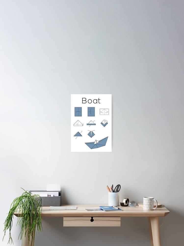 Origami Boat Poster