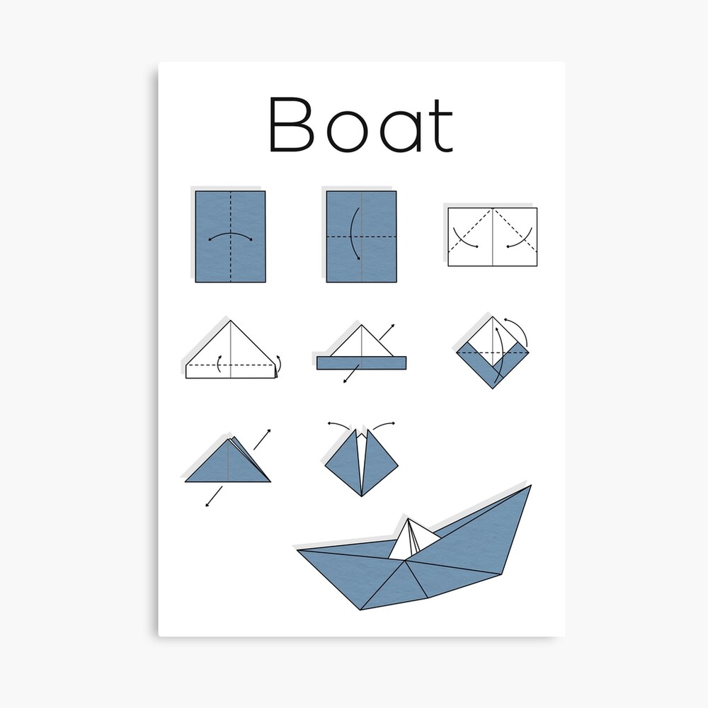 Origami Boat Poster