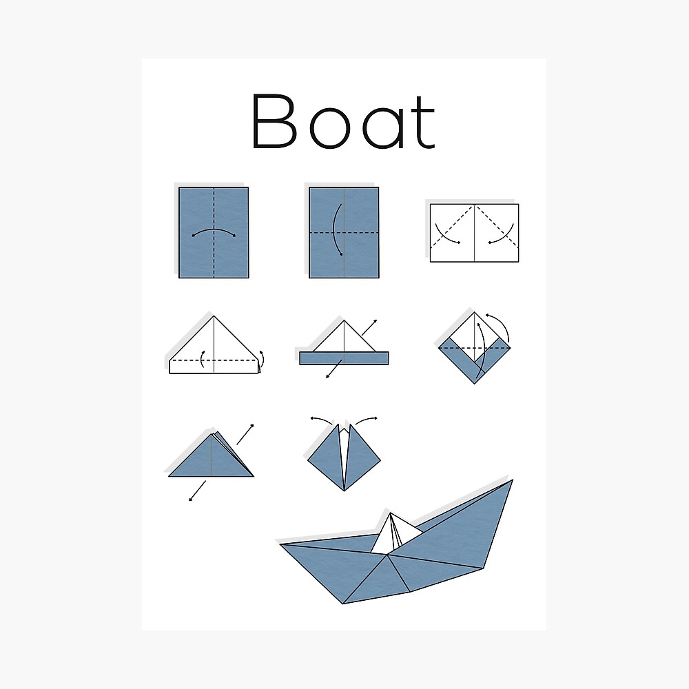 Origami Boat Poster