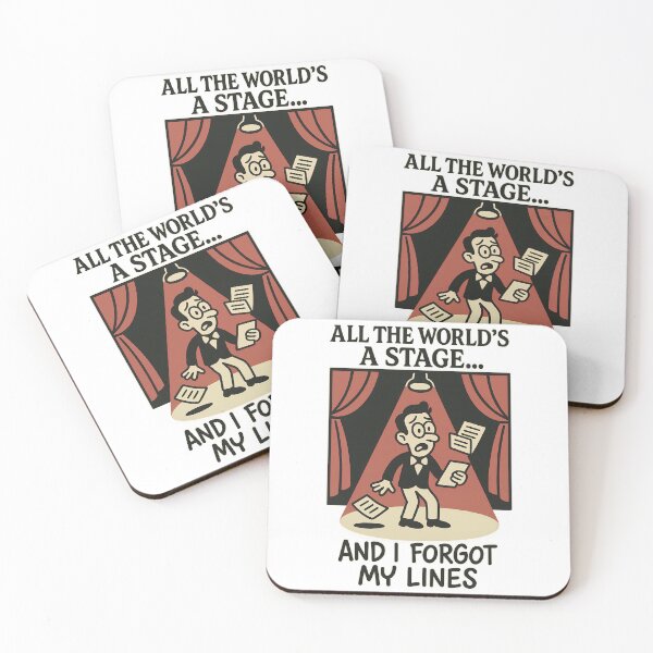 Item preview, All the World’s a Stage and I Forgot My Lines – Funny Theater Actor T-Shirt designed and sold by TeeTimeTreasure.