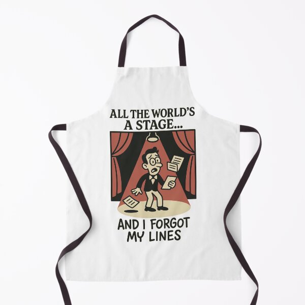 Item preview, All the World’s a Stage and I Forgot My Lines – Funny Theater Actor T-Shirt designed and sold by TeeTimeTreasure.