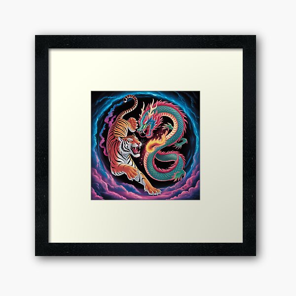 Item preview, Tiger fighting a dragon. designed and sold by Lilashakti ⭐️ ⭐️ ⭐️ ⭐️ ⭐️.