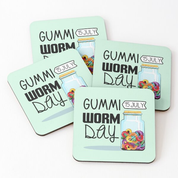 Item preview, 15 July Gummo Worm Day - Wacky Holidays designed and sold by ChemicalXShop.