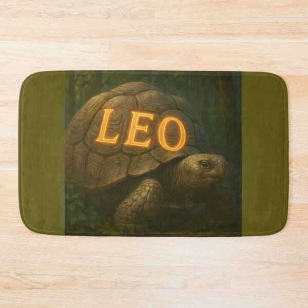 Item preview, LEO Tortoise Shell Carving – Ancient Wisdom Nature Name Design designed and sold by VoidBloom Studio.