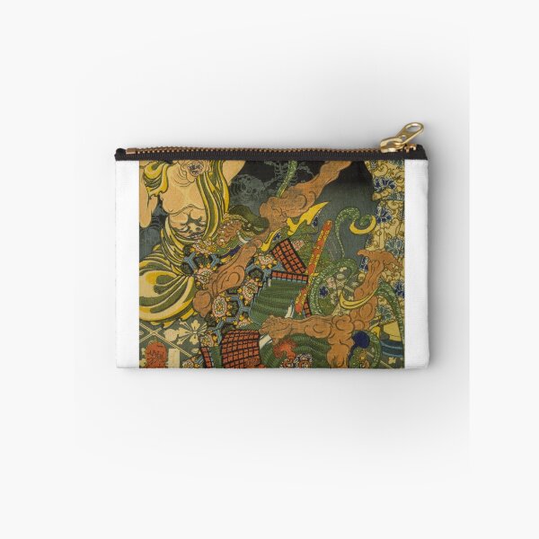 Item preview, Samurai slaying demons– Japanese Ukiyo-e Art Print "Toki Daishiro" designed and sold by Ukiyoe Spirit.