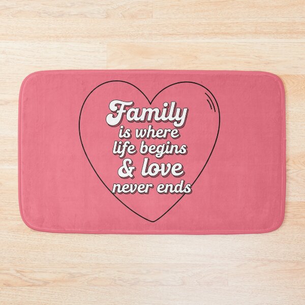 Item preview, Family Is Where Life Begins & Love Never Ends Heart designed and sold by Owcomm.