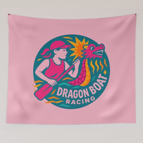 Item preview, Dragon Boat Racing for women. A colourful round motif designed and sold by Andykinoz.