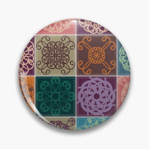 Item preview, Colorful Ceramic Tile Pattern – Hand-drawn Decorative Squares designed and sold by Sally’s art corner .