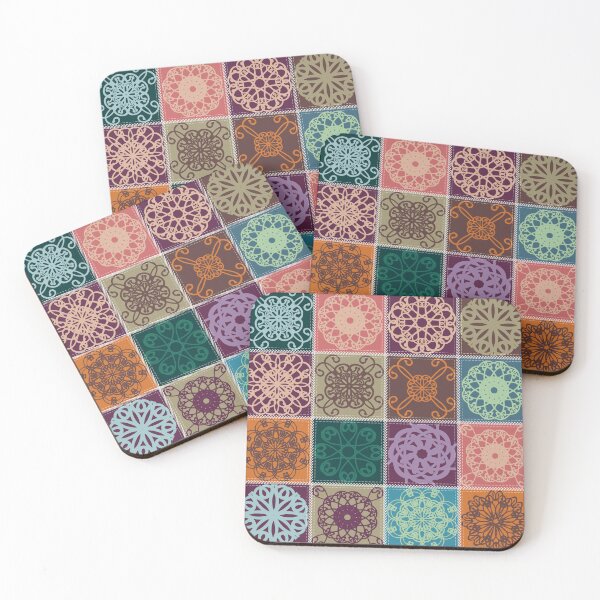 Item preview, Colorful Ceramic Tile Pattern – Hand-drawn Decorative Squares designed and sold by Sally’s art corner .