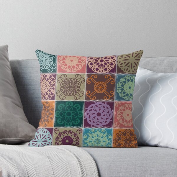 Item preview, Colorful Ceramic Tile Pattern – Hand-drawn Decorative Squares designed and sold by Sally’s art corner .
